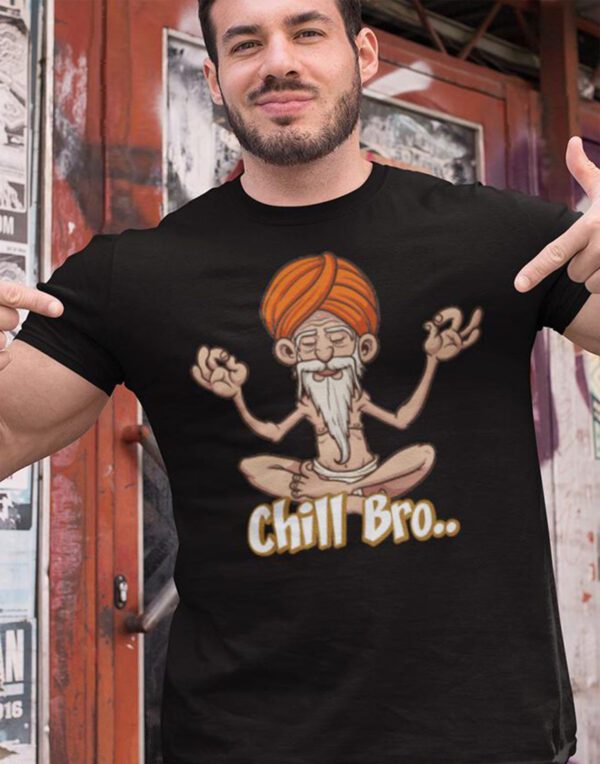 Chill Bro - Round Neck Printed Men's T-Shirt